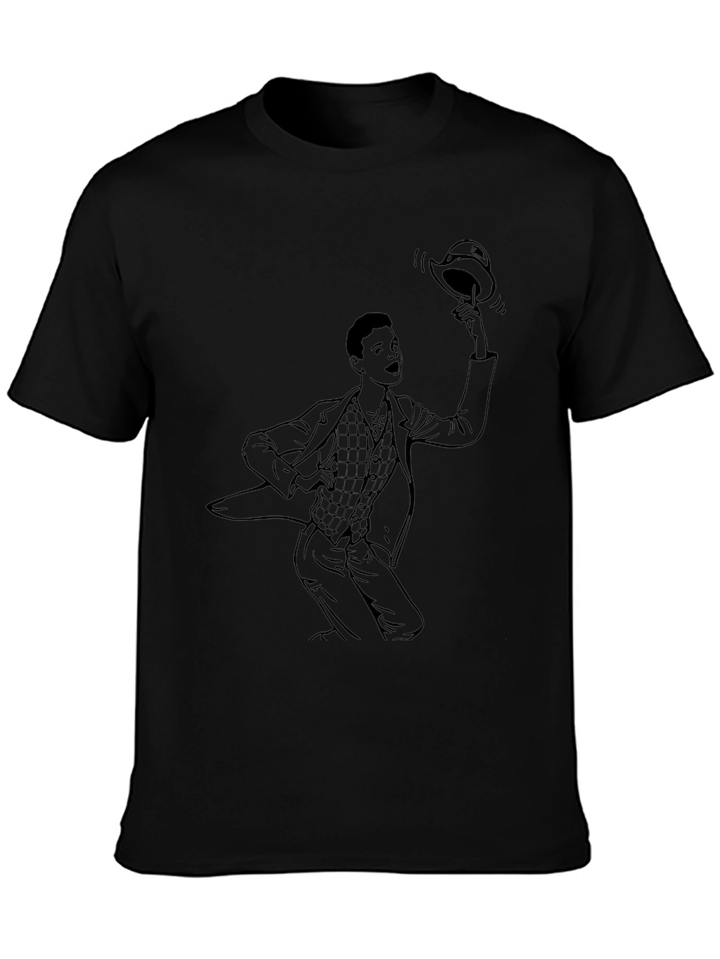 Retro Man Graphic Tee - Black