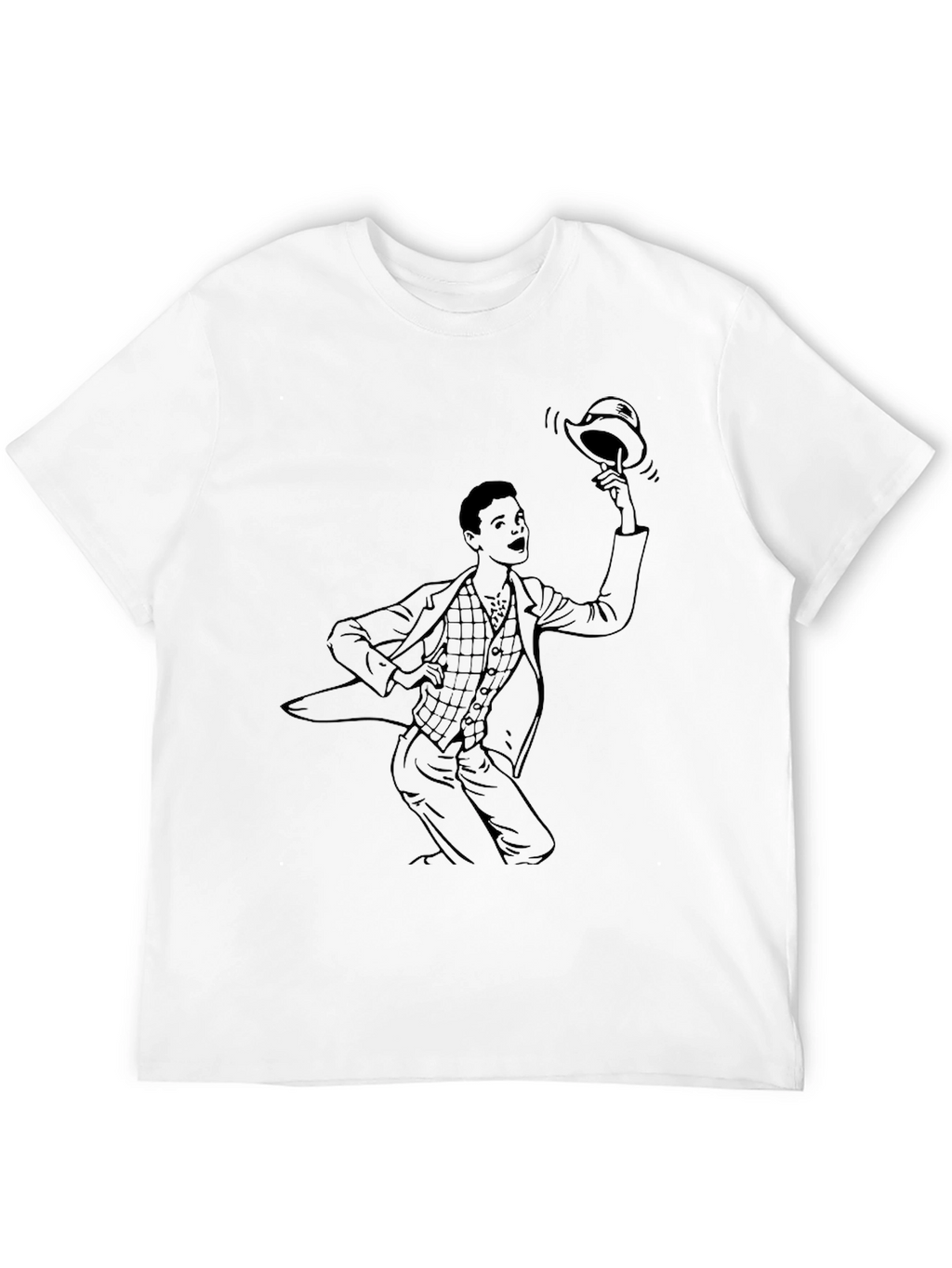 Retro Man Graphic Tee - Black