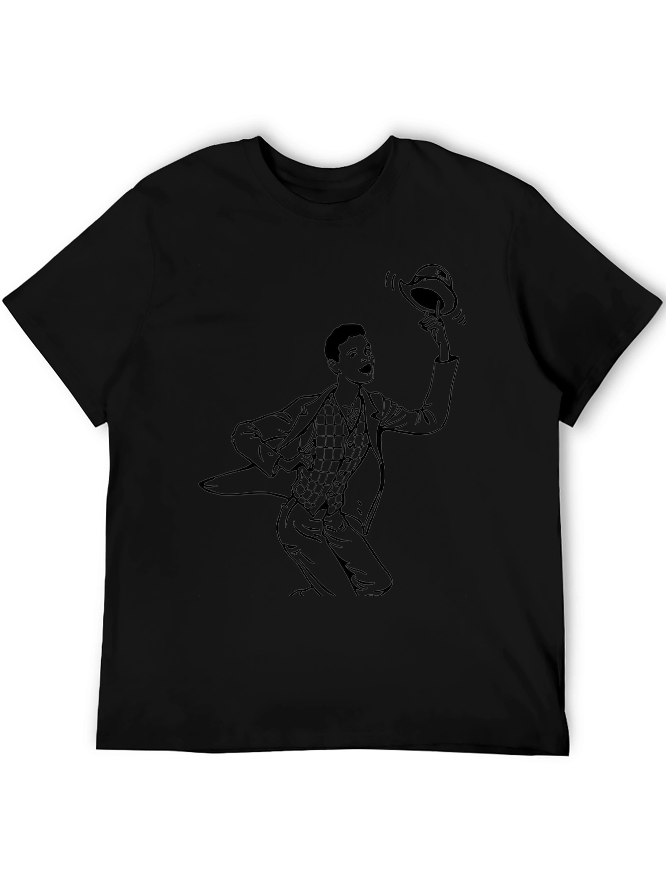 Retro Man Graphic Tee - Black