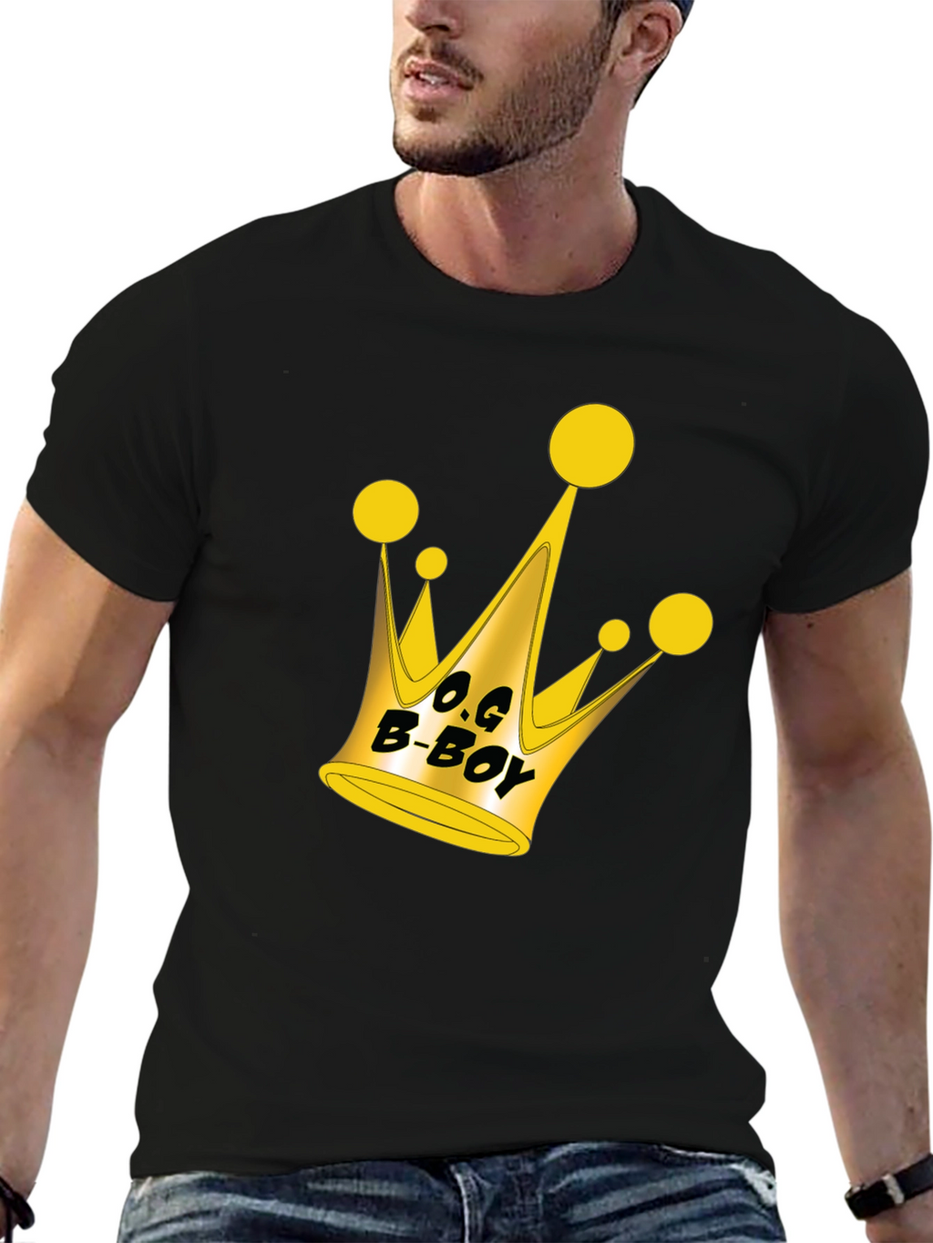 O.G. B-Boy Crown Graphic Black T-Shirt
