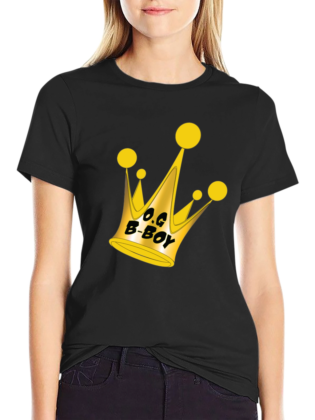 O.G. B-Boy Crown Graphic Black T-Shirt
