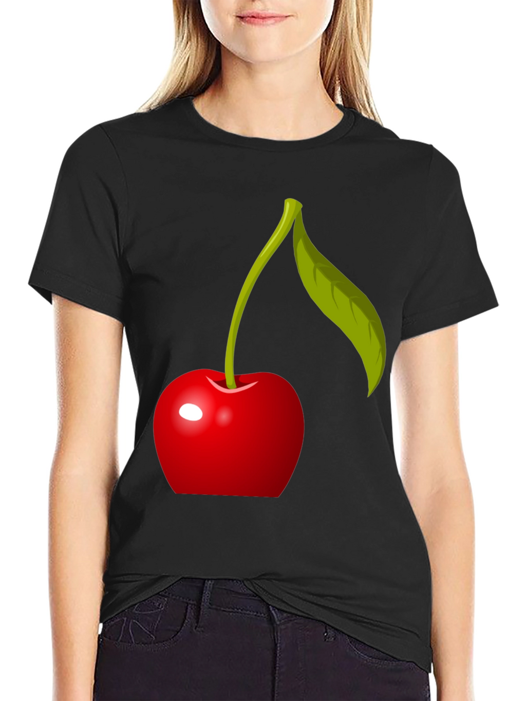 Cherry Graphic T-Shirt - Modern Fruit Design