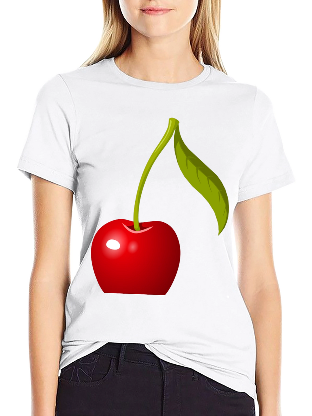 Cherry Graphic T-Shirt - Modern Fruit Design
