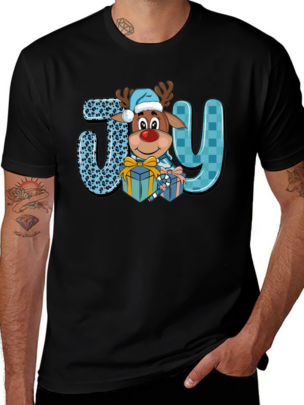 Holiday JOY Reindeer Graphic Tee