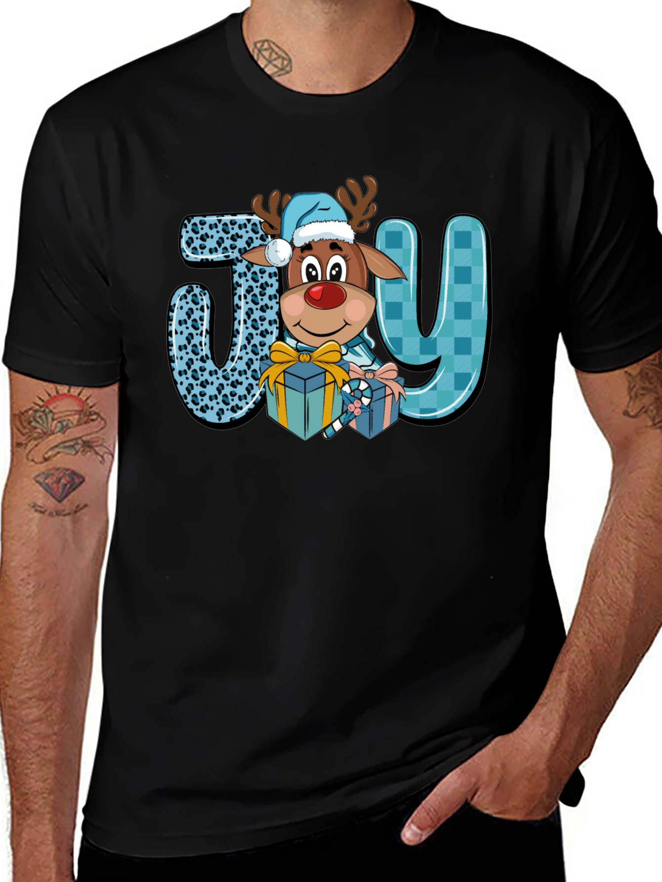 Holiday JOY Reindeer Graphic Tee