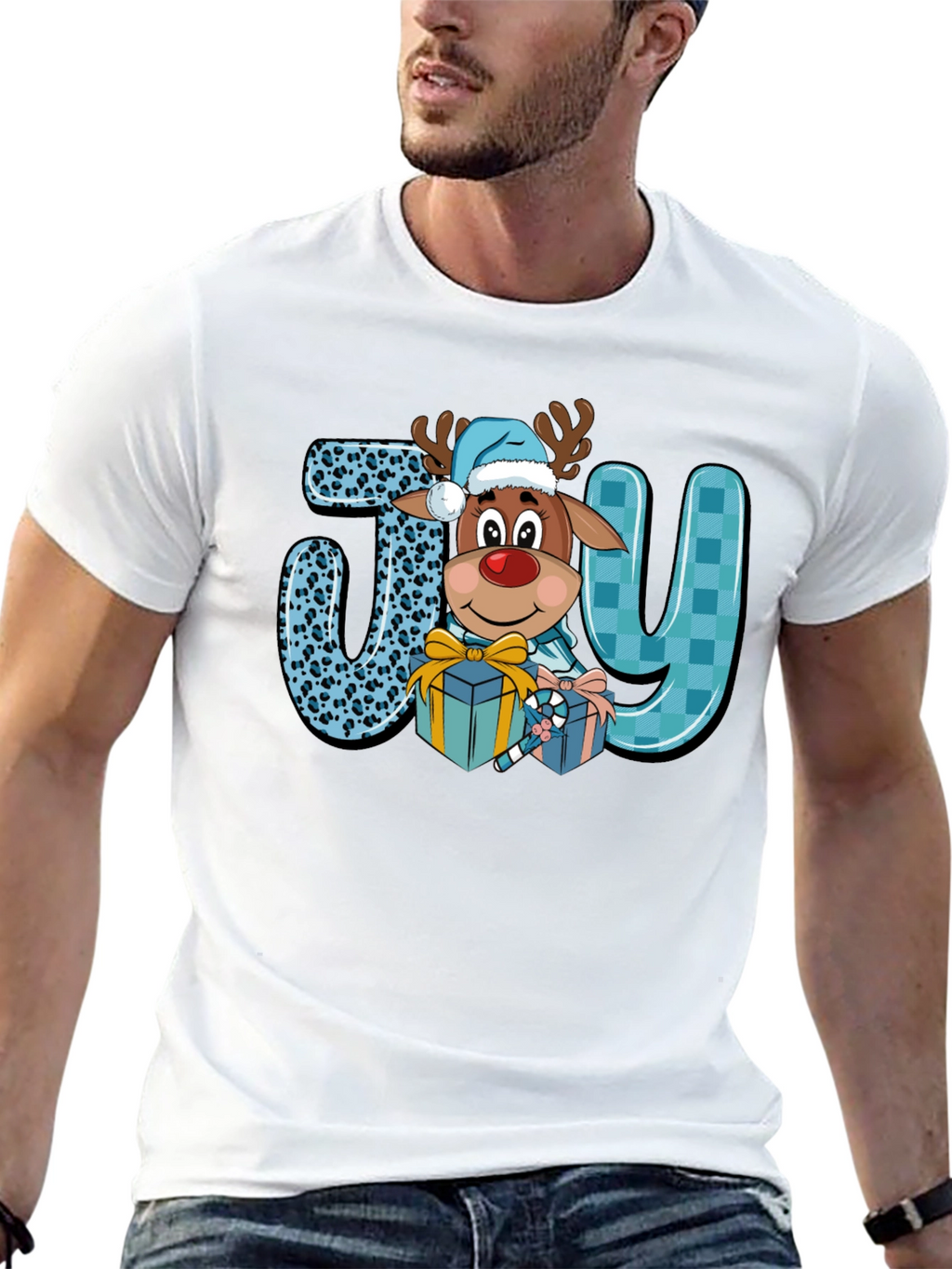 Holiday JOY Reindeer Graphic Tee
