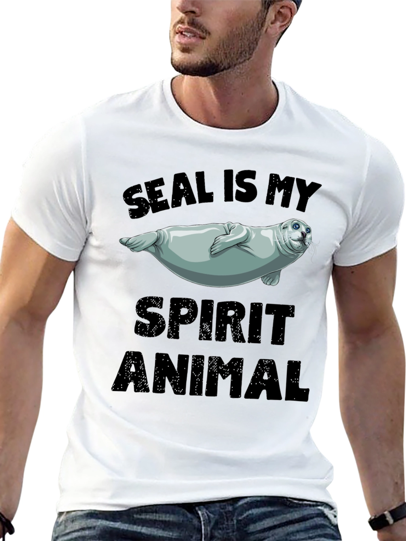 Seal Is My Spirit Animal Black T-Shirt