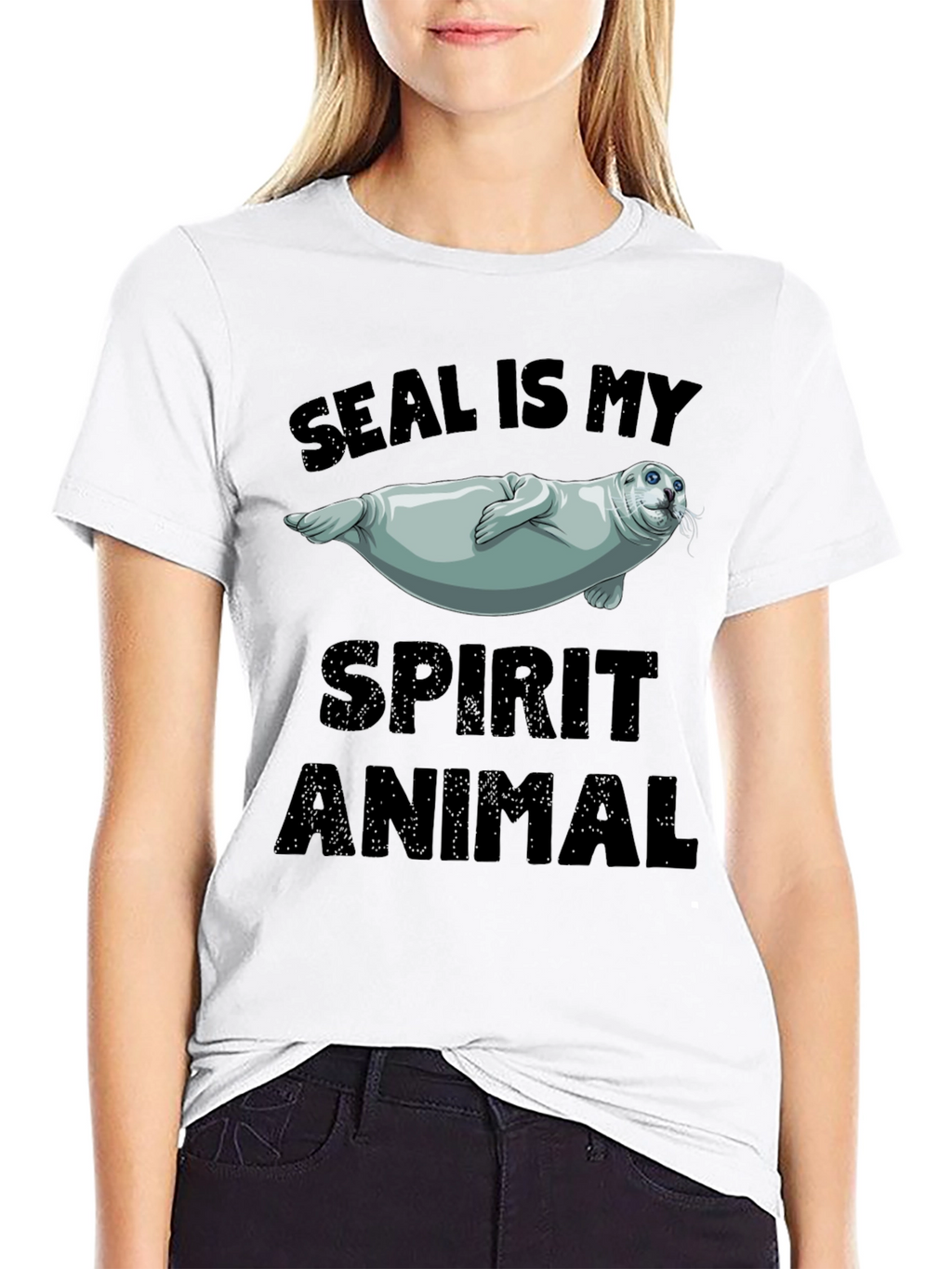 Seal Is My Spirit Animal Black T-Shirt