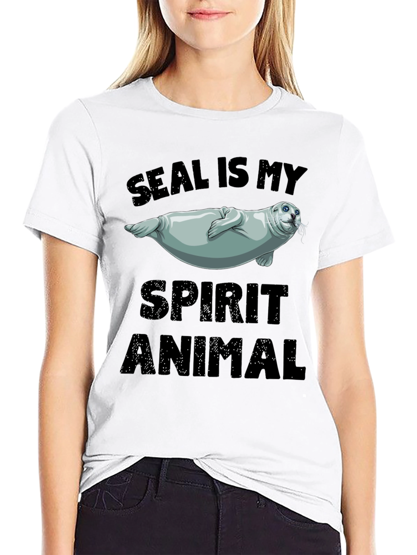 Seal Is My Spirit Animal Black T-Shirt