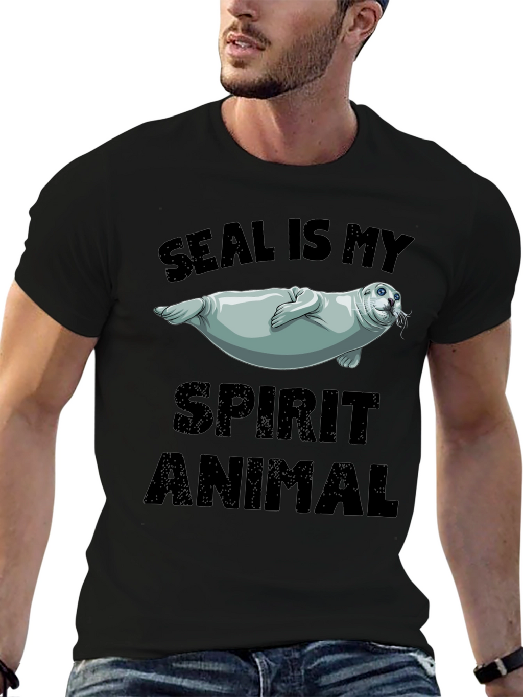 Seal Is My Spirit Animal Black T-Shirt