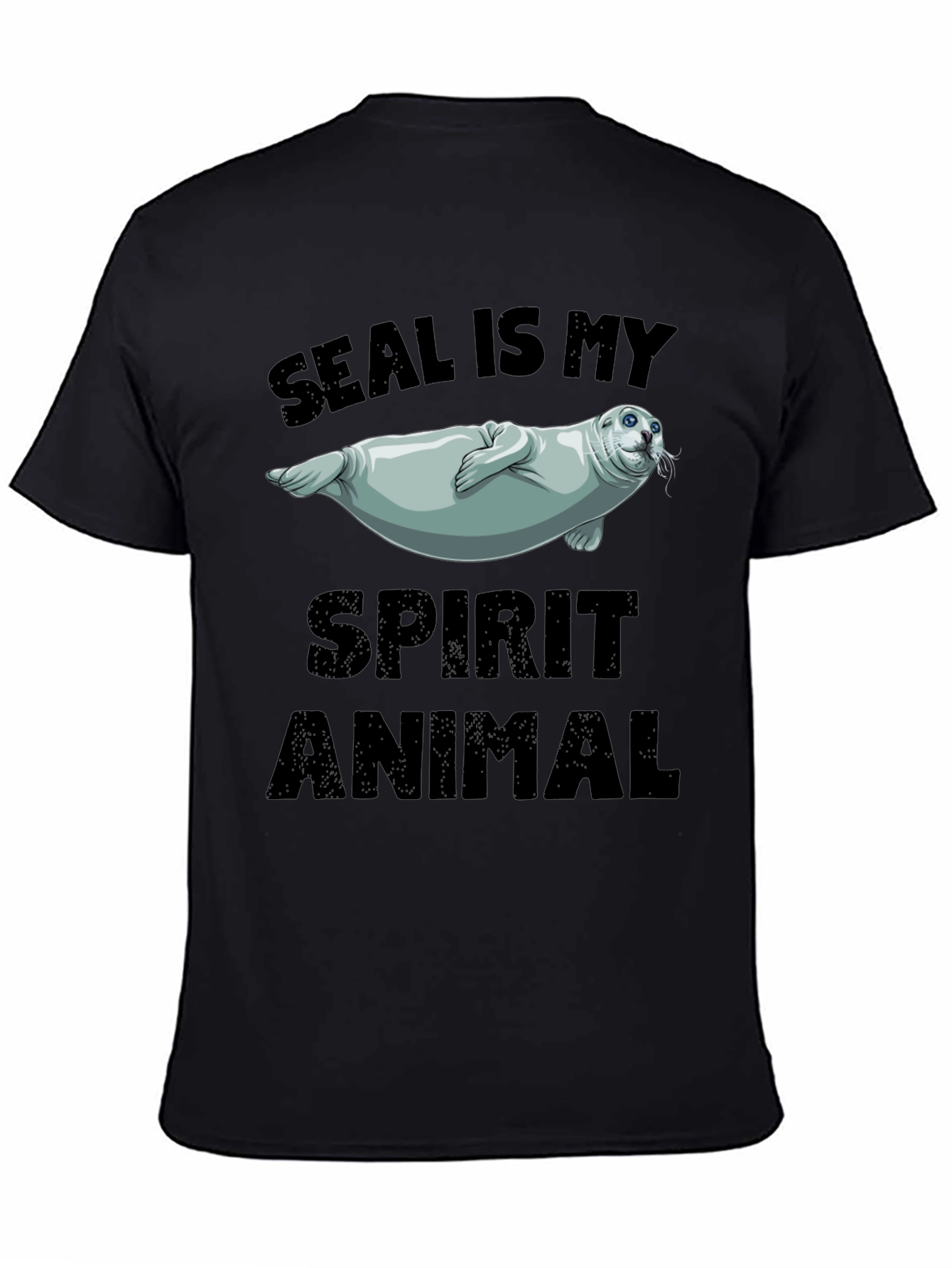 Seal Is My Spirit Animal Black T-Shirt