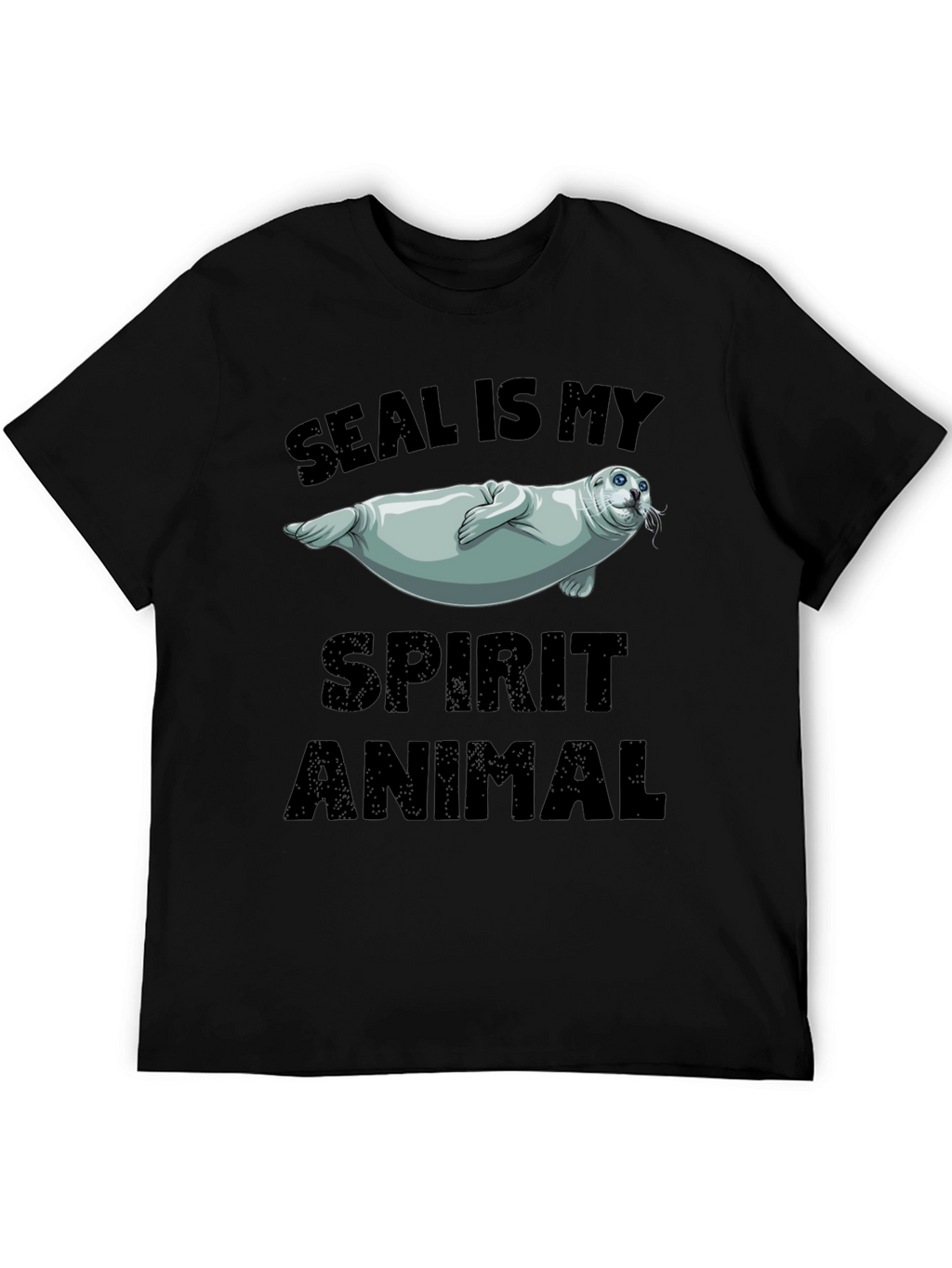 Seal Is My Spirit Animal Black T-Shirt