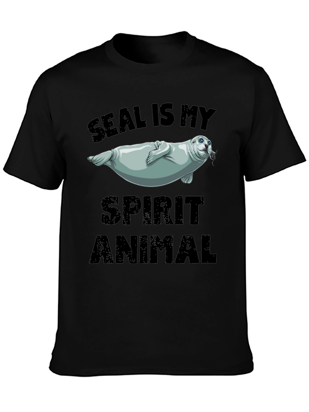 Seal Is My Spirit Animal Black T-Shirt