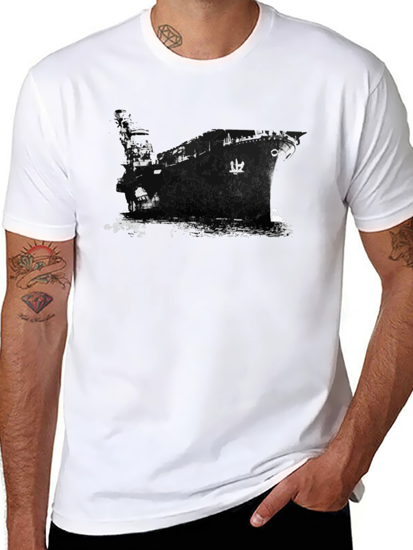 USS Arizona BB-39 Battleship Graphic T-Shirt