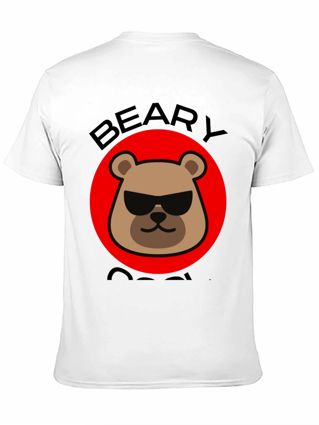 Beary Cool Graphic T-Shirt - Black Crew Neck Tee