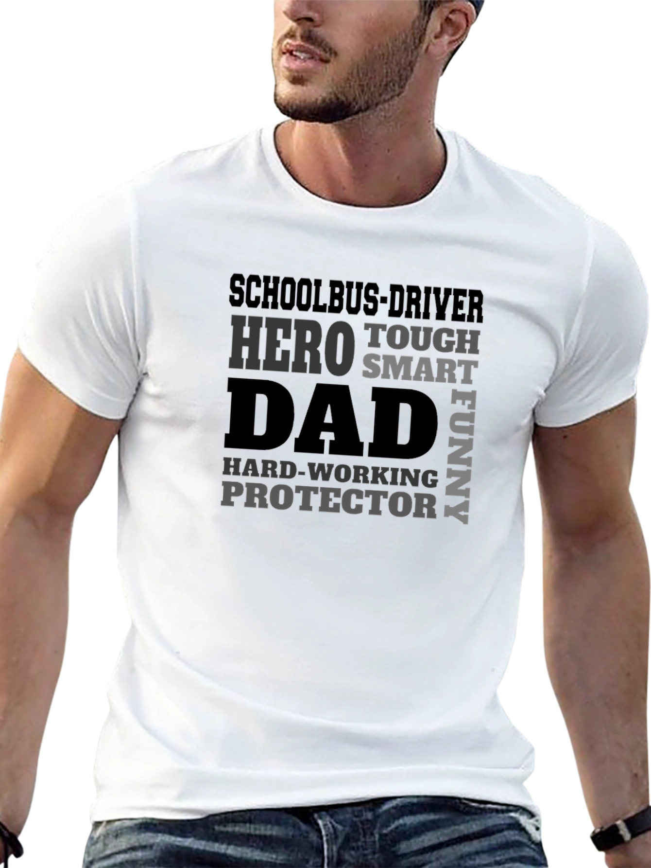 Schoolbus Driver Dad Hero T-Shirt