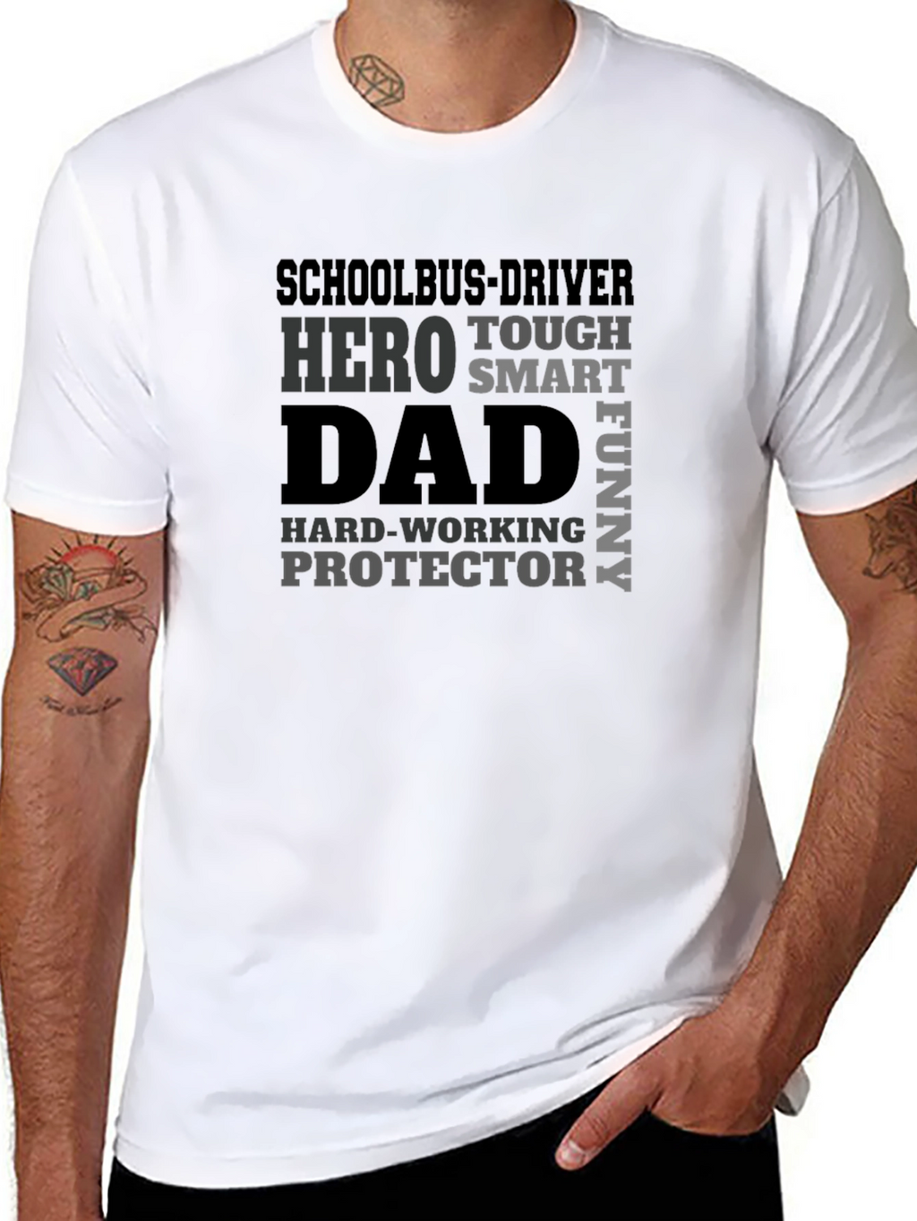 Schoolbus Driver Dad Hero T-Shirt