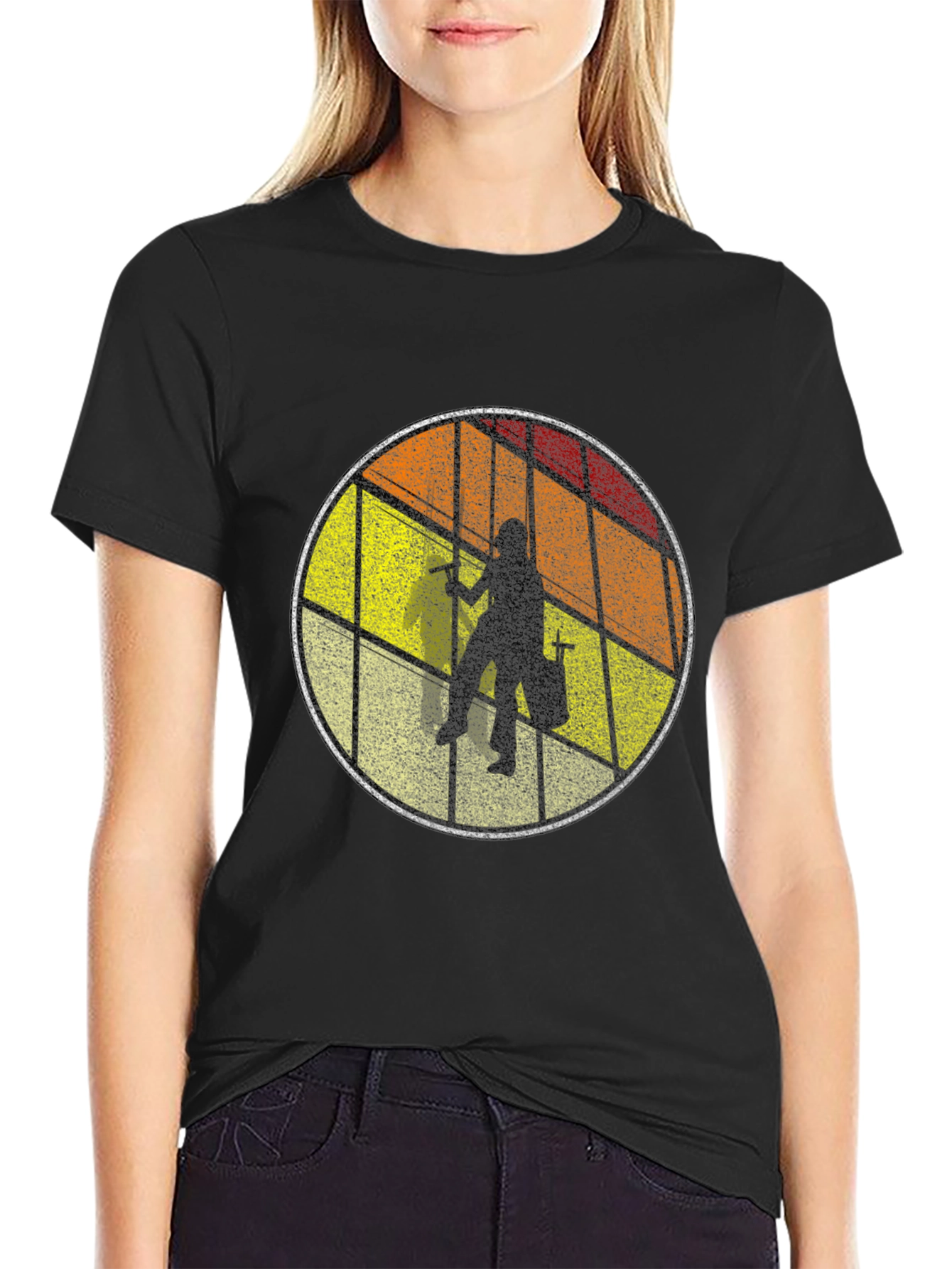 Retro Window Washer Graphic T-Shirt
