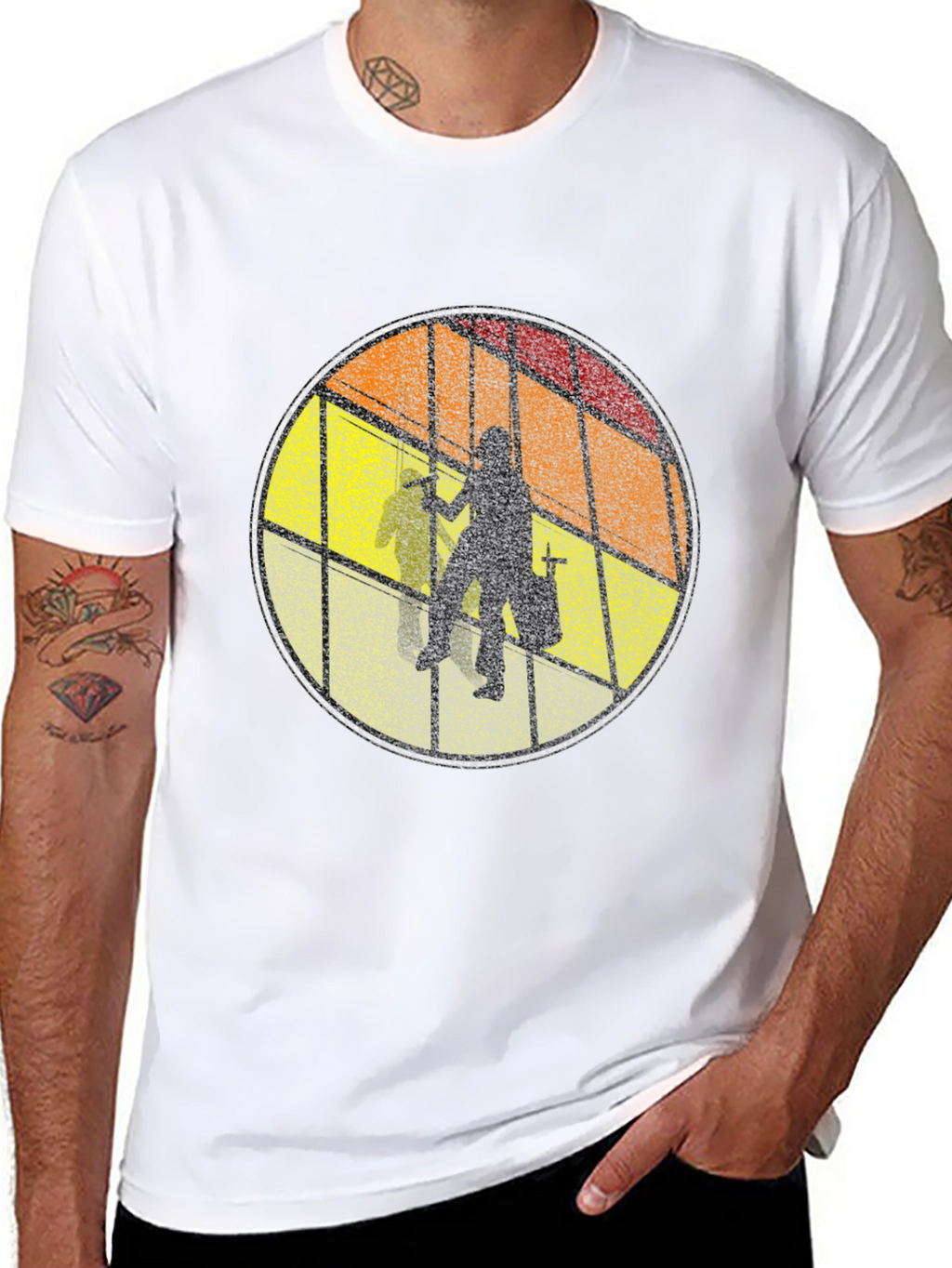 Retro Window Washer Graphic T-Shirt