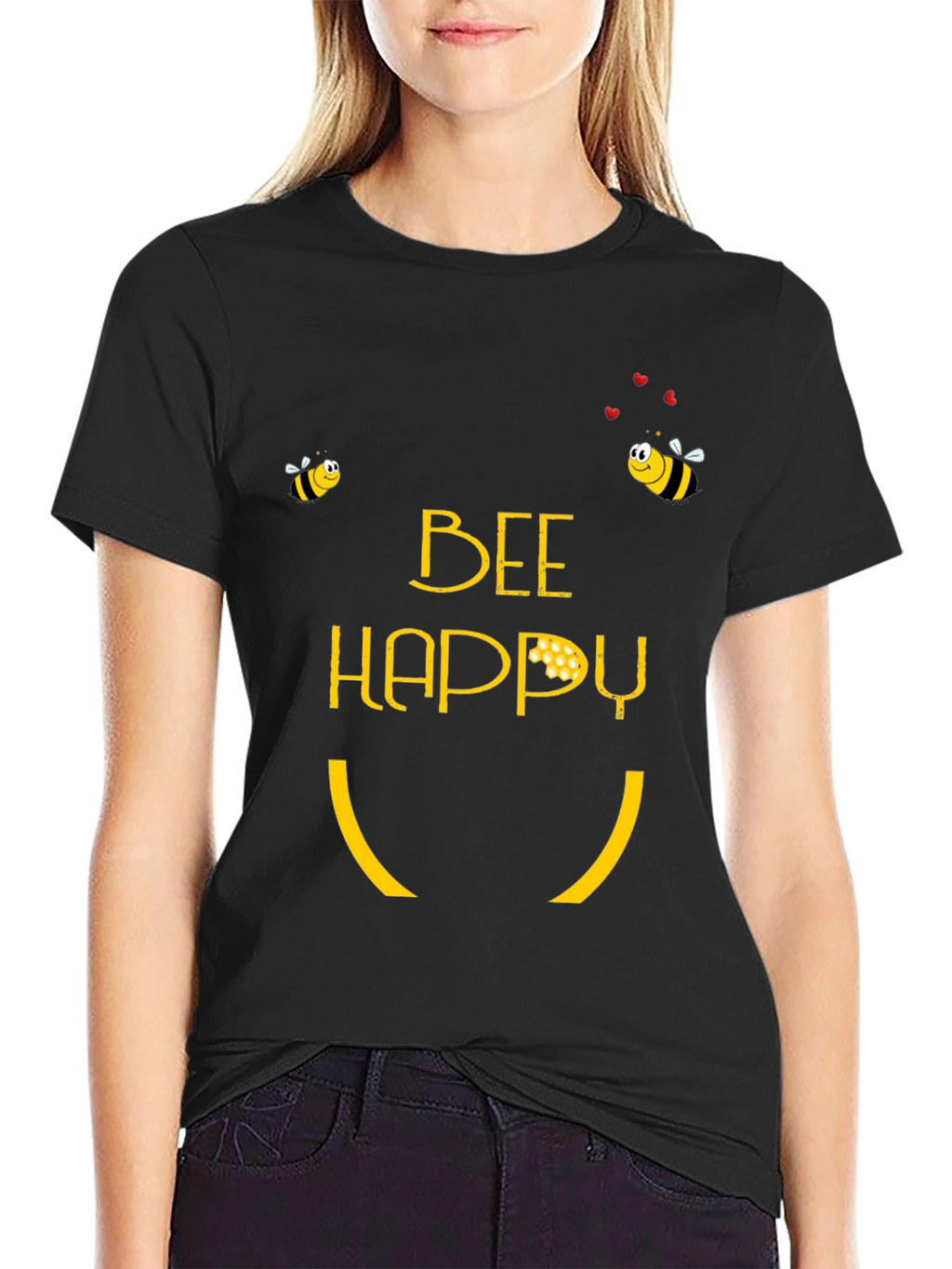 Bee Happy Graphic T-Shirt