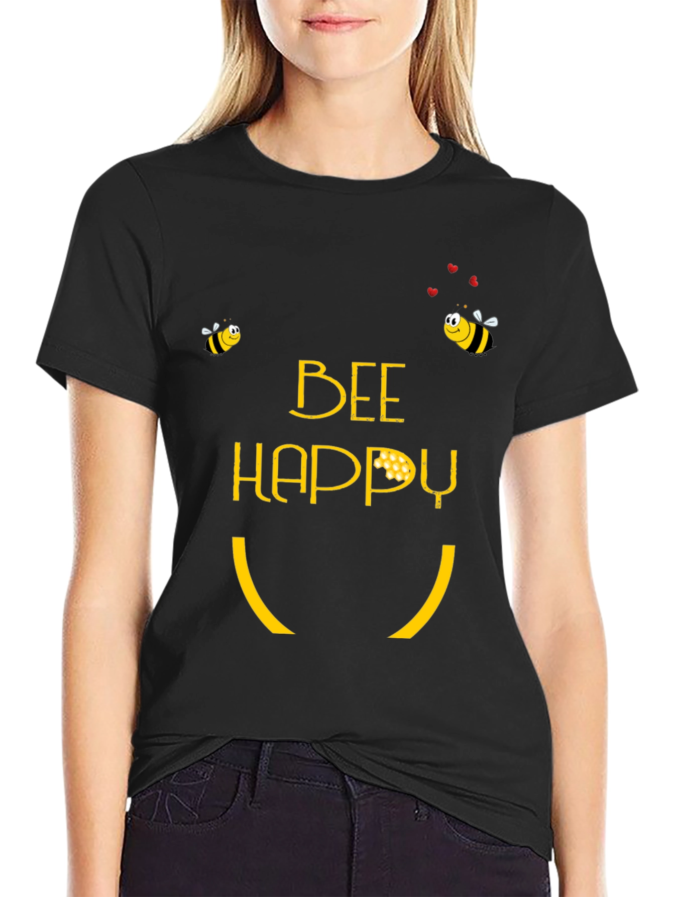 Bee Happy Graphic T-Shirt