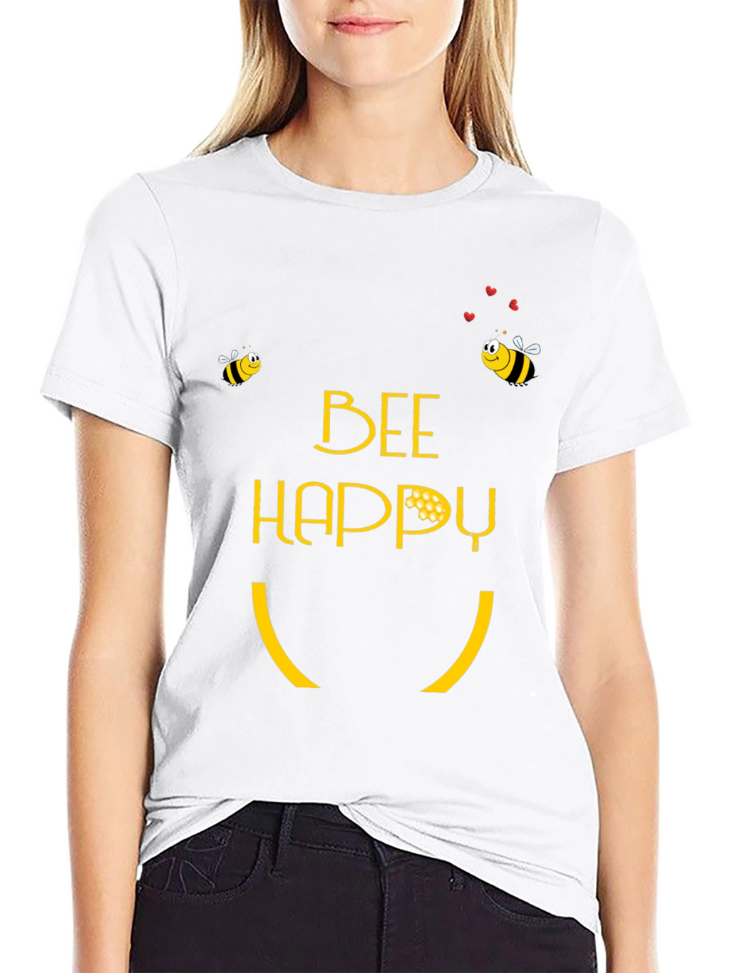 Bee Happy Graphic T-Shirt