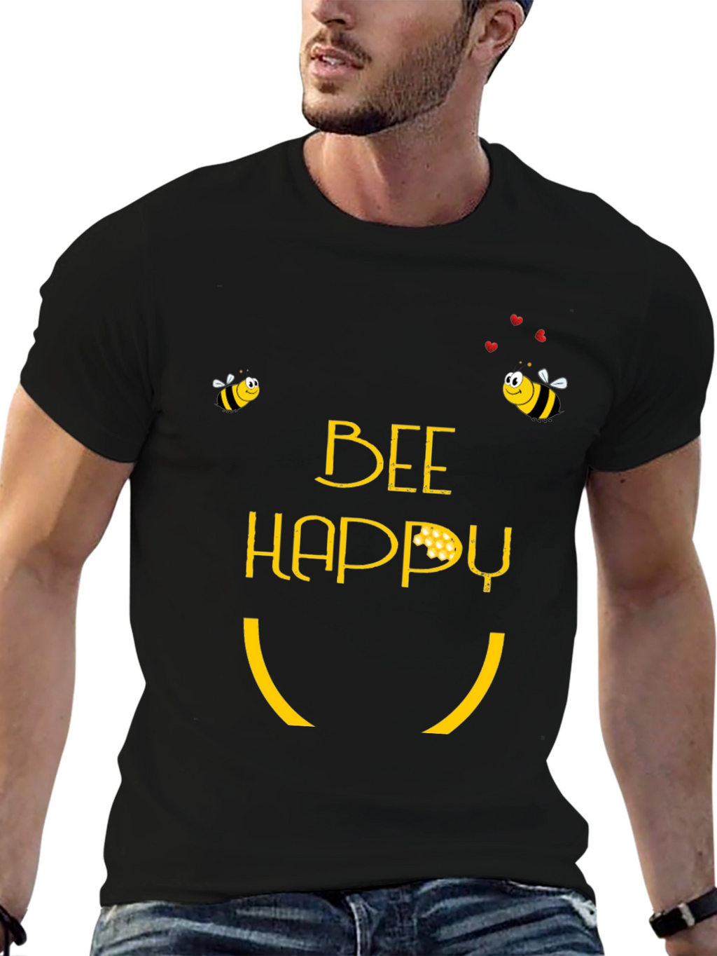 Bee Happy Graphic T-Shirt