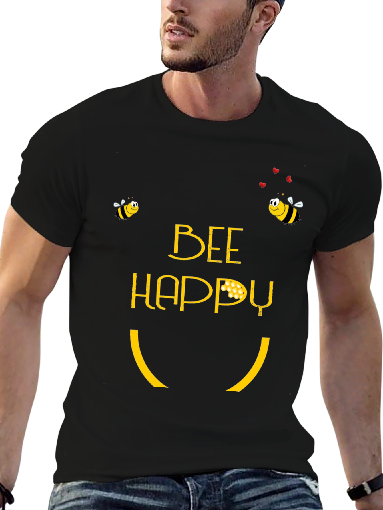 Bee Happy Graphic T-Shirt