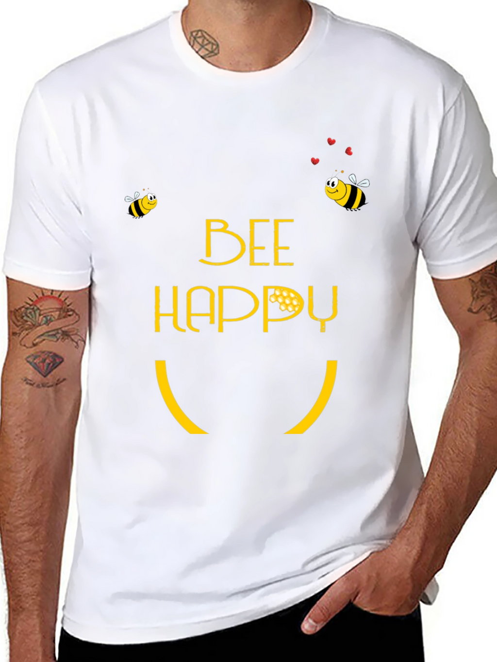 Bee Happy Graphic T-Shirt