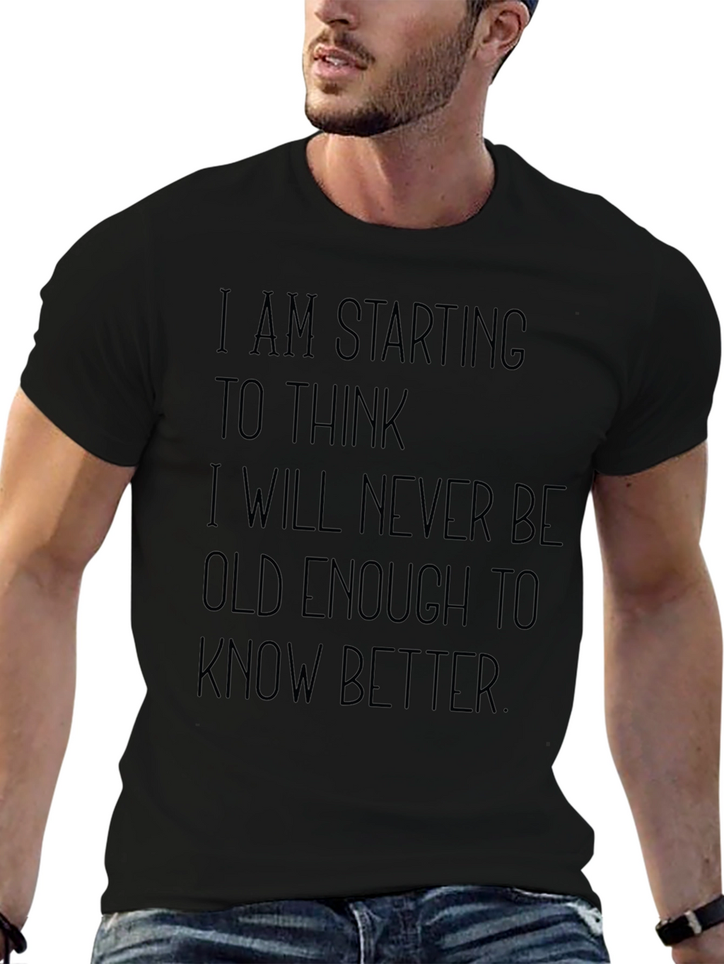 Humorous Never Old Enough Graphic Tee