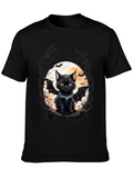 Bat Cat Halloween T-Shirt