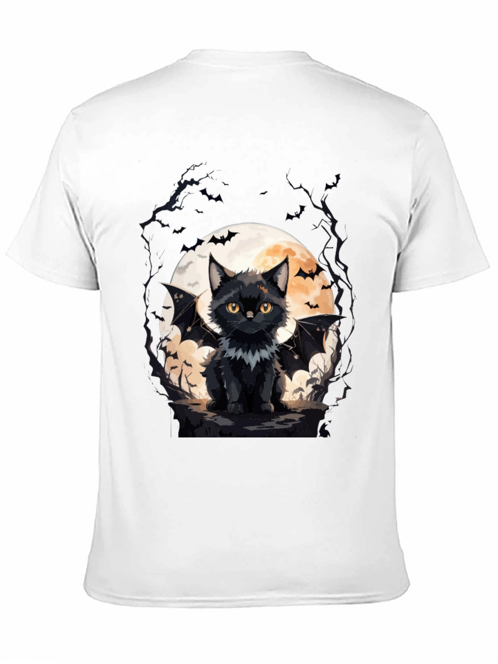 Bat Cat Halloween T-Shirt