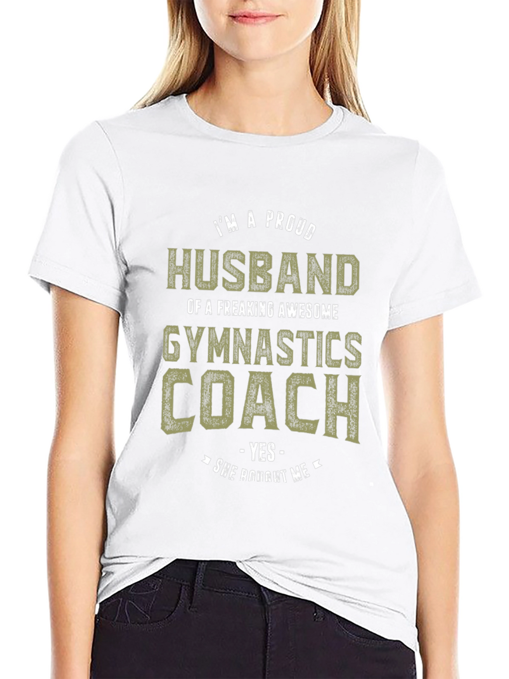 Proud Husband Gymnastics Coach Graphic Tee