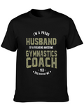 Proud Husband Gymnastics Coach Graphic Tee