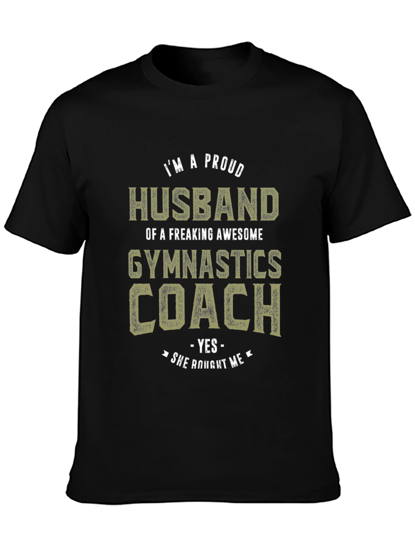 Proud Husband Gymnastics Coach Graphic Tee