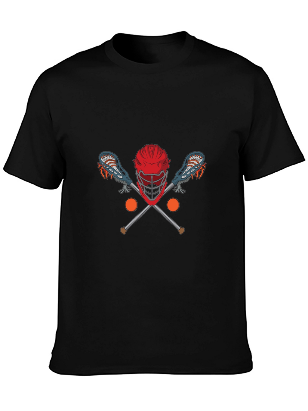 Lacrosse Helmet & Sticks Graphic T-Shirt