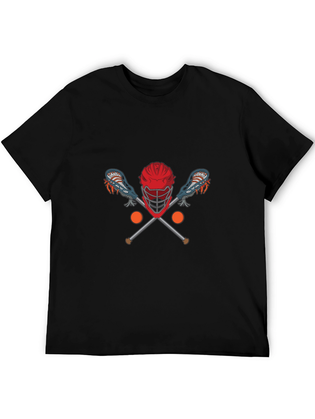 Lacrosse Helmet & Sticks Graphic T-Shirt