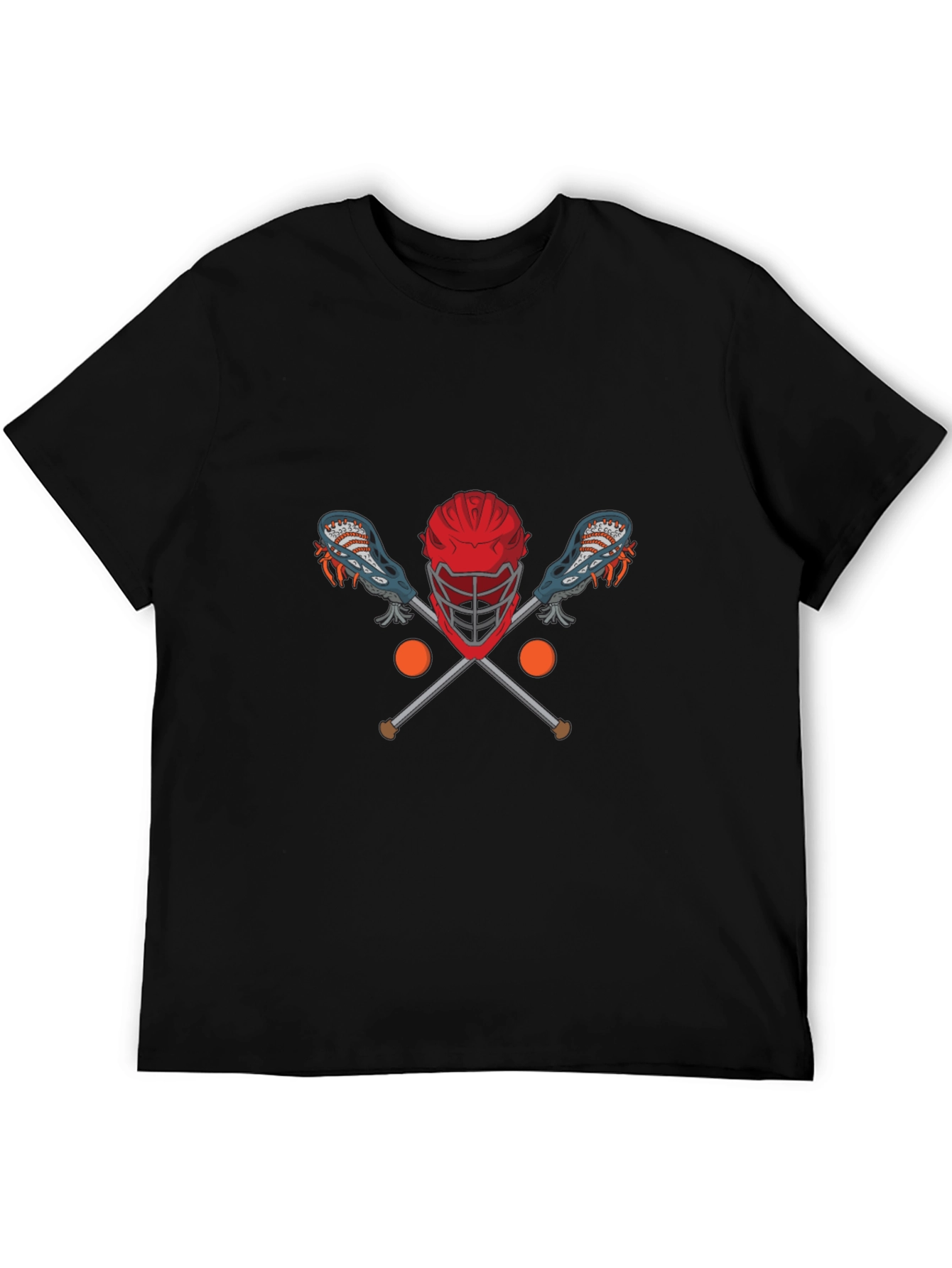 Lacrosse Helmet & Sticks Graphic T-Shirt