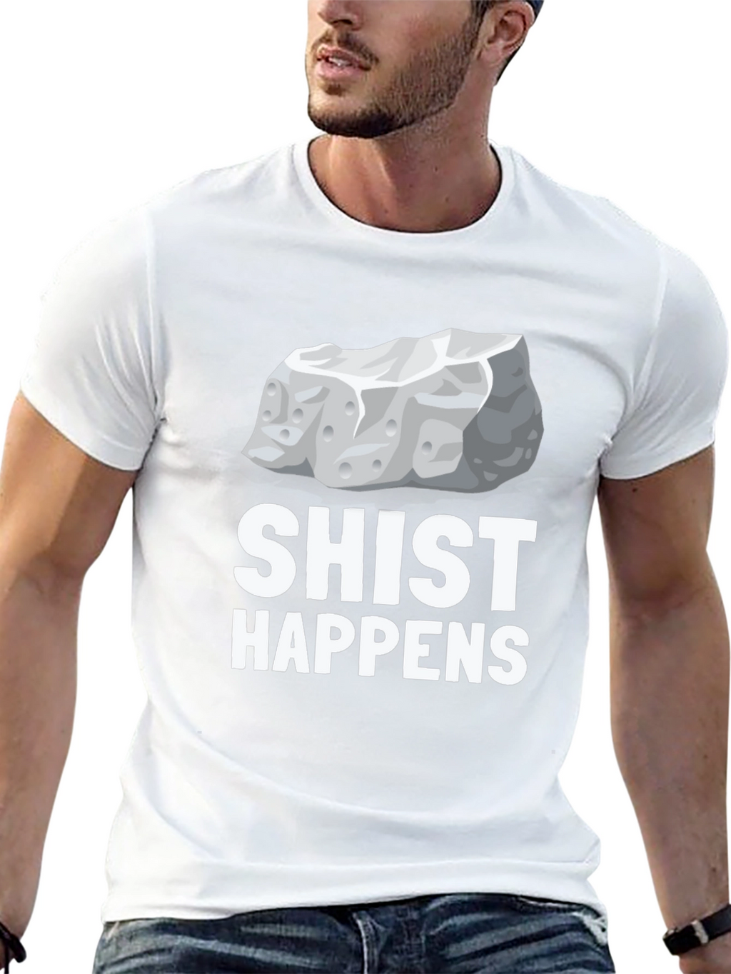 Shist Happens Graphic T-Shirt - Rock Pun Tee