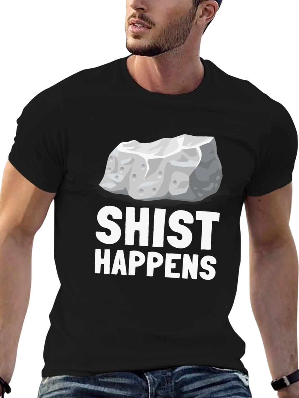 Shist Happens Graphic T-Shirt - Rock Pun Tee