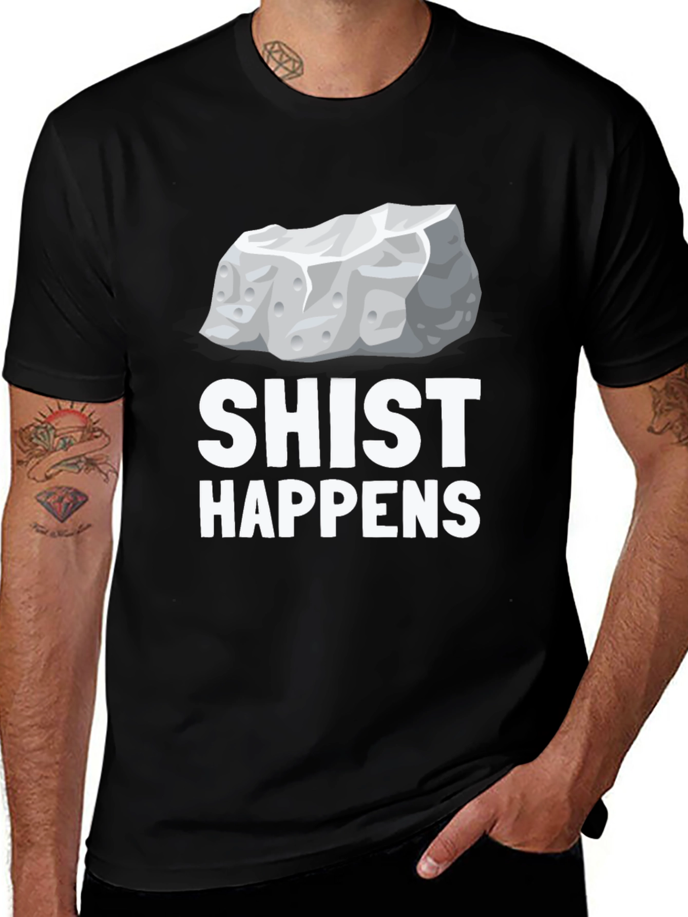 Shist Happens Graphic T-Shirt - Rock Pun Tee