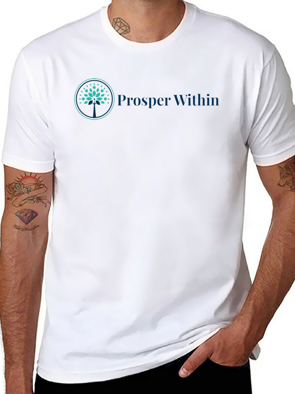 Prosper Within Black Tee - Grow Your Mindset