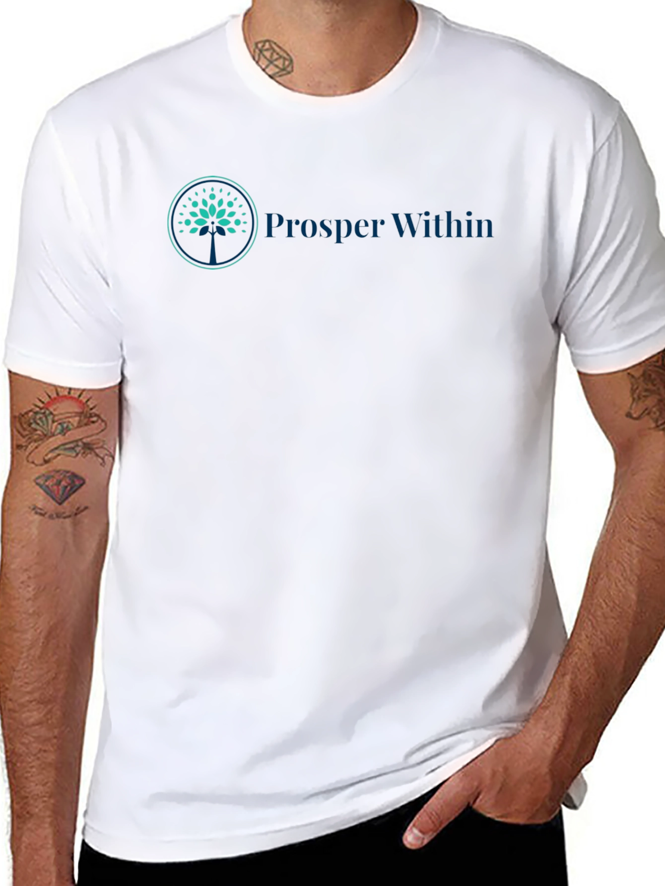 Prosper Within Black Tee - Grow Your Mindset