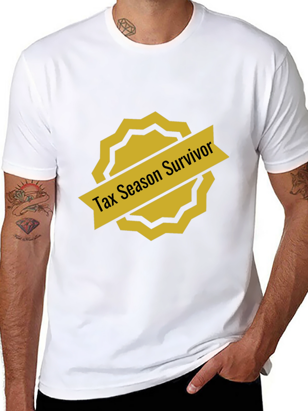 Tax Season Survivor Black T-Shirt