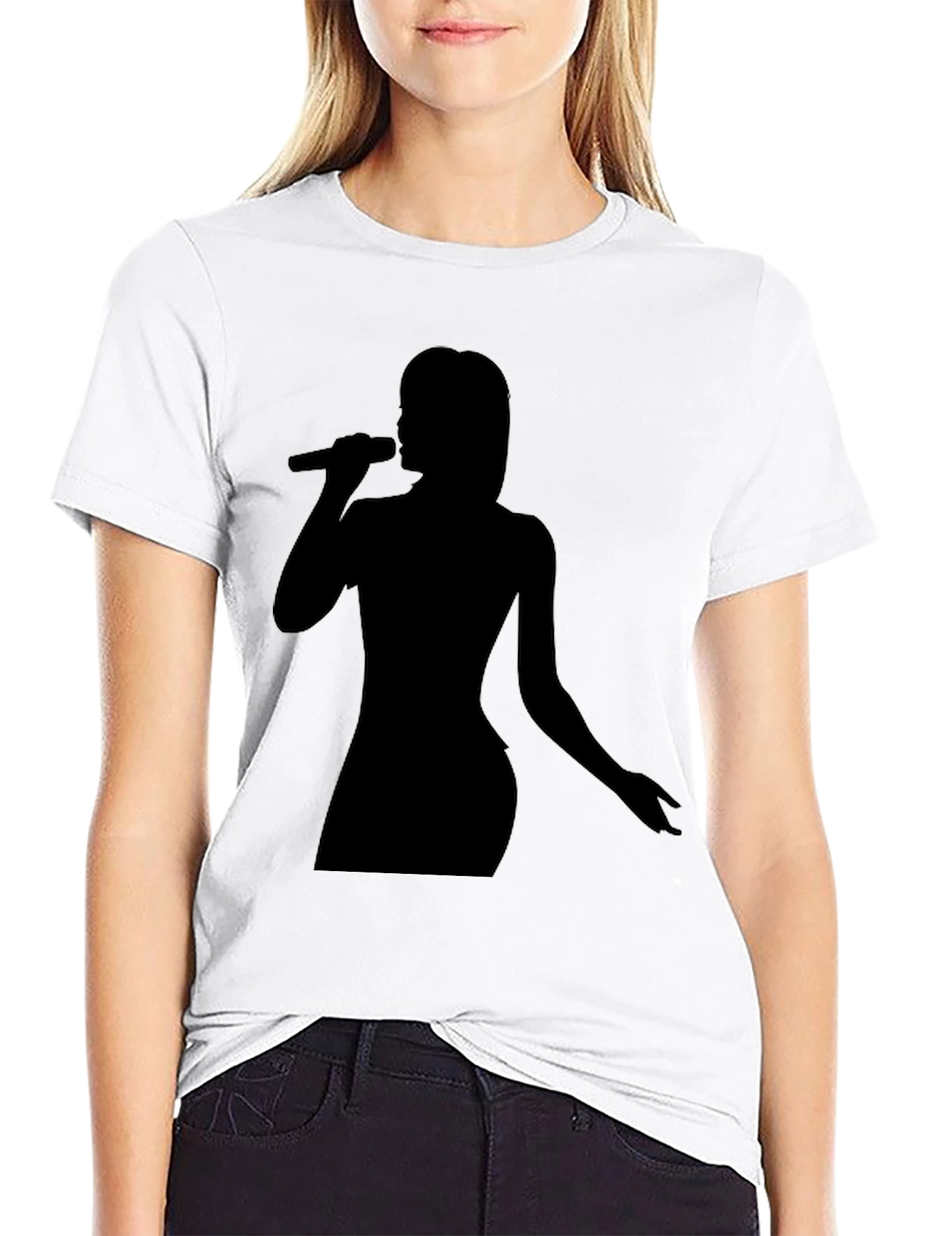 Singer Silhouette Black T-Shirt