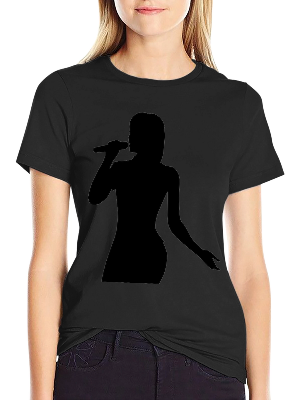 Singer Silhouette Black T-Shirt