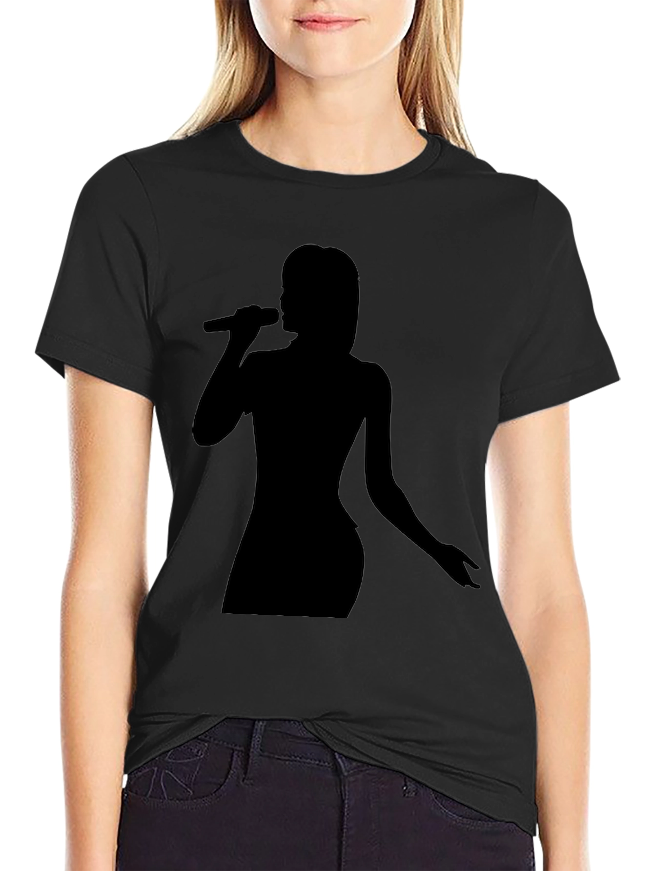 Singer Silhouette Black T-Shirt