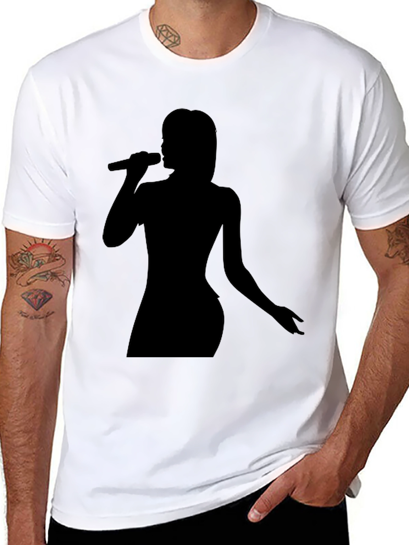 Singer Silhouette Black T-Shirt