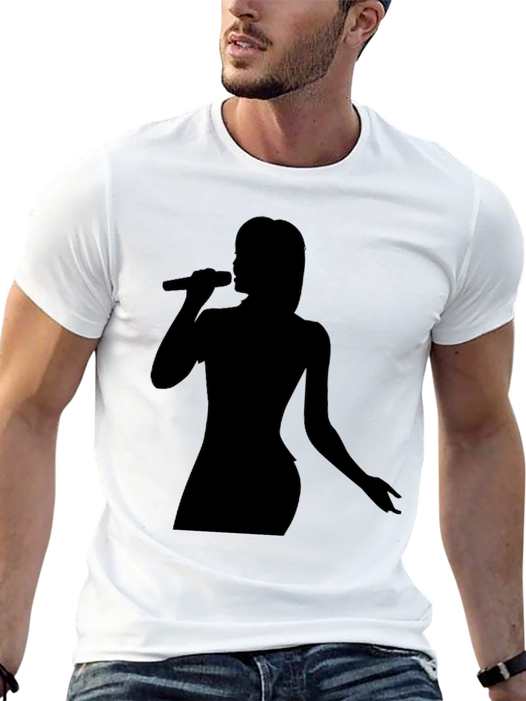 Singer Silhouette Black T-Shirt