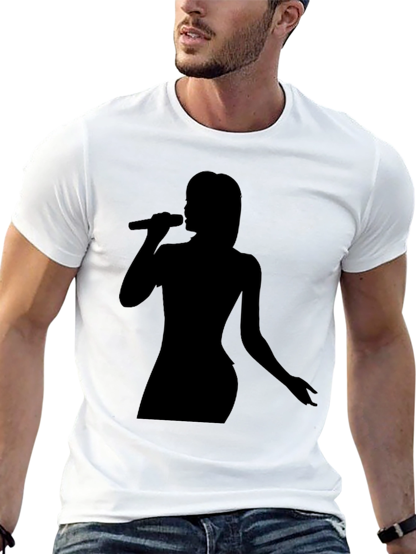 Singer Silhouette Black T-Shirt